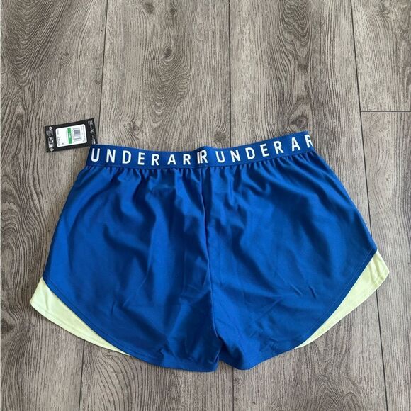 Under Armour Blue and green Athletic Shorts - Picture 2 of 4